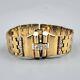 1948 Crown Trifari PARK AVENUE Alfred Philippe Gold Tone Crystal Bracelet 7.25