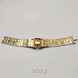 1948 Crown Trifari PARK AVENUE Alfred Philippe Gold Tone Crystal Bracelet 7.25