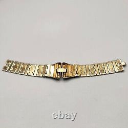 1948 Crown Trifari PARK AVENUE Alfred Philippe Gold Tone Crystal Bracelet 7.25