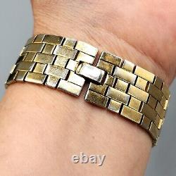 1948 Crown Trifari PARK AVENUE Alfred Philippe Gold Tone Crystal Bracelet 7.25