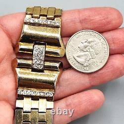 1948 Crown Trifari PARK AVENUE Alfred Philippe Gold Tone Crystal Bracelet 7.25