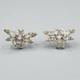 1948 Trifari Alfred Philippe Pair QUEEN BEE Crystal Rhodium Plate Scatter Pins