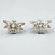 1948 Trifari Alfred Philippe Pair QUEEN BEE Crystal Rhodium Plate Scatter Pins