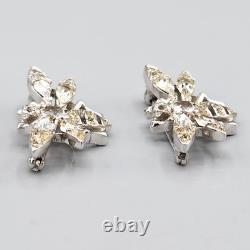 1948 Trifari Alfred Philippe Pair QUEEN BEE Crystal Rhodium Plate Scatter Pins
