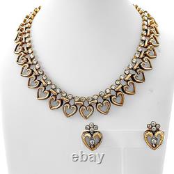 1949 Crown Trifari Queen of Hearts Necklace Earrings Set Alfred Philippe