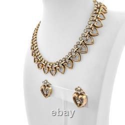 1949 Crown Trifari Queen of Hearts Necklace Earrings Set Alfred Philippe