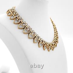 1949 Crown Trifari Queen of Hearts Necklace Earrings Set Alfred Philippe