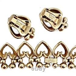 1949 Crown Trifari Queen of Hearts Necklace Earrings Set Alfred Philippe