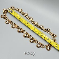 1949 Trifari ARABESQUE Alfred Philippe Gold Tone Crystal Loop Necklace Bracelet