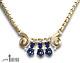 1949 Trifari Alfred Philippe Dewdrops Cobalt Blue Fruit Salad & Flowers Necklace