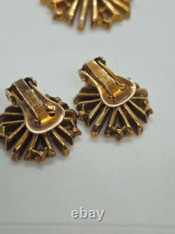 1949 Vintage Crown Trifari Alfred Philippe Snowflake Pin & Earrings Pat. Pend