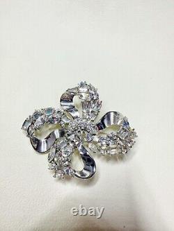 1950 Philippe Crown Trifari Jeweled Crystal Rhinestone Symphony Bow-knot Brooch