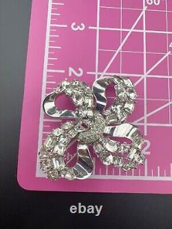 1950 Philippe Crown Trifari Jeweled Crystal Rhinestone Symphony Bow-knot Brooch