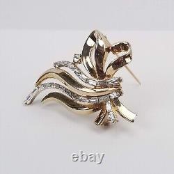 1950 TRIFARI PAT PEND ALFRED PHILIPPE Pin/Pendant Brooch Rhinestone Gold Tone