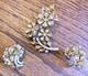 1950's Alfred Philippe Crown Trifari Yellow-Topaz Brooch & Earrings