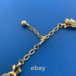 1950s Alfred Philippe Crown Trifari Gold Tone Rhinestone Bracelet Necklace Set