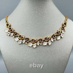 1951 Crown Trifari Alfred Philippe Diamond Shape Trifanium Link Necklace 16