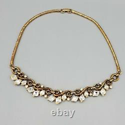 1951 Crown Trifari Alfred Philippe Diamond Shape Trifanium Link Necklace 16