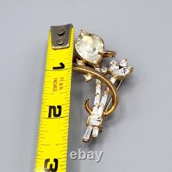 1951 Crown Trifari Alfred Philippe GEM OF INDIA Brooch Earrings BOOK PIECE
