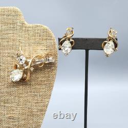 1951 Crown Trifari Alfred Philippe GEM OF INDIA Brooch Earrings BOOK PIECE