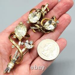1951 Crown Trifari Alfred Philippe GEM OF INDIA Brooch Earrings BOOK PIECE