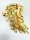 1951 Crown Trifari Pat Pend Alfred Philippe Light Citrine Rhinestone Brooch