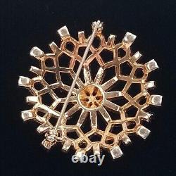 1951 TRIFARI Alfred Philippe Pat Pend Pin Brooch Rhinestone Vintage Snowflake