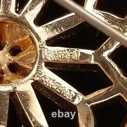 1951 TRIFARI Alfred Philippe Pat Pend Pin Brooch Rhinestone Vintage Snowflake