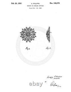 1951 TRIFARI Alfred Philippe Pat Pend Pin Brooch Rhinestone Vintage Snowflake