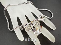 1951 TRIFARI Signed Alfred Philippe Silver Tone Gem of India Rhinestone Necklace