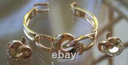 1952 Crown TRIFARI Promenade Alfred Philippe Pat Pend Bracelet Earrings Set