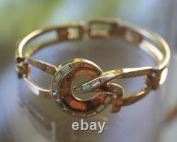1952 Crown TRIFARI Promenade Alfred Philippe Pat Pend Bracelet Earrings Set