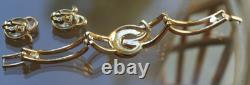 1952 Crown TRIFARI Promenade Alfred Philippe Pat Pend Bracelet Earrings Set
