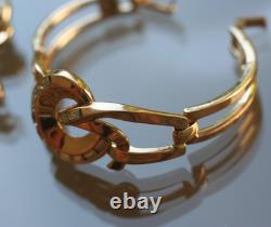 1952 Crown TRIFARI Promenade Alfred Philippe Pat Pend Bracelet Earrings Set