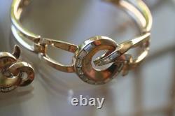 1952 Crown TRIFARI Promenade Alfred Philippe Pat Pend Bracelet Earrings Set