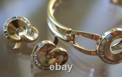 1952 Crown TRIFARI Promenade Alfred Philippe Pat Pend Bracelet Earrings Set