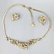 1952 Trifari TWINKLE Alfred Philippe Golden Crystal Necklace Earrings BOOK PIECE