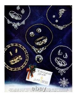 1952 Trifari TWINKLE Alfred Philippe Golden Crystal Necklace Earrings BOOK PIECE