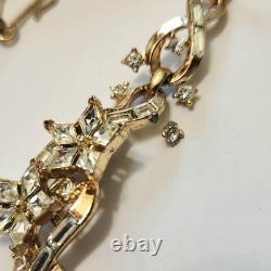 1952 Trifari TWINKLE Alfred Philippe Golden Crystal Necklace Earrings BOOK PIECE