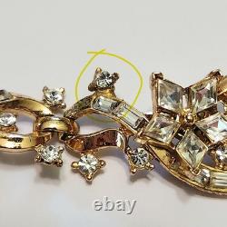 1952 Trifari TWINKLE Alfred Philippe Golden Crystal Necklace Earrings BOOK PIECE
