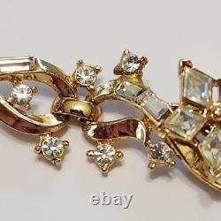 1952 Trifari TWINKLE Alfred Philippe Golden Crystal Necklace Earrings BOOK PIECE