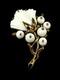 1953 Crown Trifari Philippe Pat Pend'beau Belles' Milk Glass Flower Brooch Book
