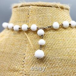 1953 Trifari MAGNOLIA Alfred Philippe Poured White Glass Necklace BOOK AD PIECE