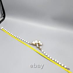 1953 Trifari MAGNOLIA Alfred Philippe Poured White Glass Necklace BOOK AD PIECE