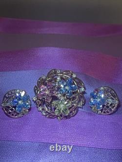 1954 Trifari Fragonard Brooch and Earrings by Alfred Philippe