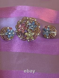 1954 Trifari Fragonard Brooch and Earrings by Alfred Philippe