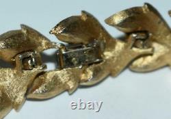 1960 Trifari Huge Bracelet Women's Jewelry Gold Plated Leaves Alfred Philippe
