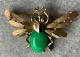 1960s Crown TRIFARI Alfred Philippe Bee Insect Brooch Jelly Belly Goldtone RARE