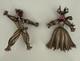2 Vintage Trifari Alfred Philippe Sterling Nenette & Rintintin Rag Doll Brooches