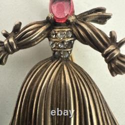 2 Vintage Trifari Alfred Philippe Sterling Nenette & Rintintin Rag Doll Brooches